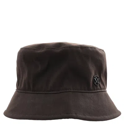 Maison Michel Bracken Logo Plaque Bucket Hat, Size Medium