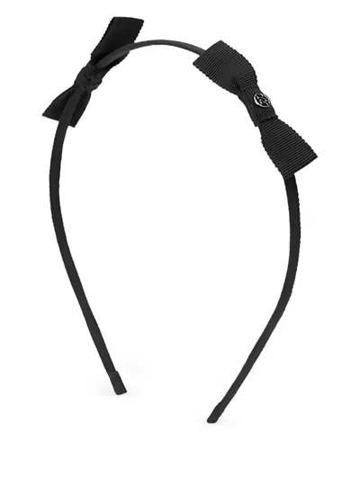 Maison Michel Brianna Bow-embellishment Headband In Black