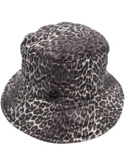 Maison Michel Brown Beige Cotton Bucket Hat