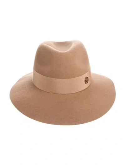 Pre-owned Maison Michel Camel Fedora Hat W/tags In Neutral
