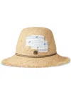Maison Michel Candice Straw Fedora Hat In Neutrals