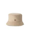 Maison Michel Logo-plaque Hat In Brown