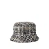 Maison Michel Tweed Bucket Hat In Gray