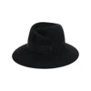Maison Michel Virginie Wool Hat Wide Brim Ribbon In Black