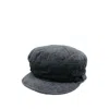 Maison Michel Logo-plaque Beret In Gray