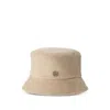 Maison Michel Logo-plaque Hat In Brown