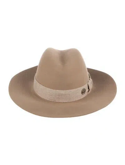Pre-owned Maison Michel Cashmere Zango Hat W/tags In Neutral