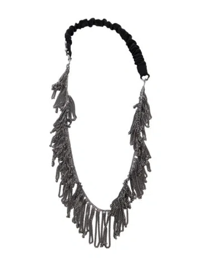 Pre-owned Maison Michel Chain Link Headband In Black
