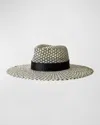 Maison Michel Charline Wide-brim Fedora Hat In Black Natural