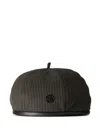 Maison Michel Checked Beret In Black