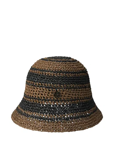 Maison Michel Clem Bucket Hat In Brown