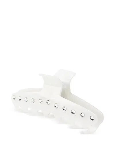 Maison Michel Crystal-embellished Claw Hair Clip In White