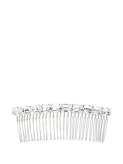 Maison Michel Crystal-embellished Hair Comb In Metallic
