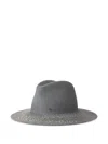Maison Michel Zango Fairy Dust Strass Fedora Hat In Gray