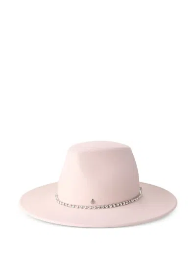 Maison Michel Crystal-embellished Hat In Purple