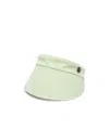 Maison Michel Reversible Green Cotton Patty Visor In White