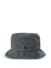 Maison Michel Denim Bucket Hat In Gray