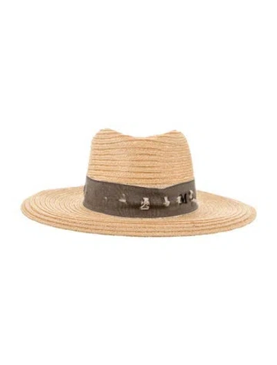 Pre-owned Maison Michel Distressed Straw Hat In Neutrals