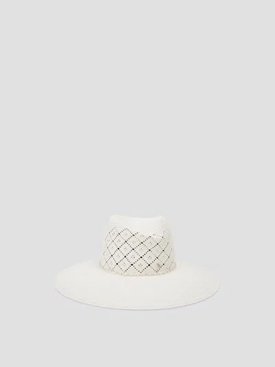Maison Michel Elegant Mini Brisa Hat In White