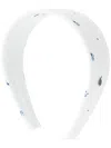 Maison Michel Elizabeth Denim Headband In 白色