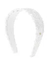 Maison Michel Elizabeth Sequin-embellished Headband In White