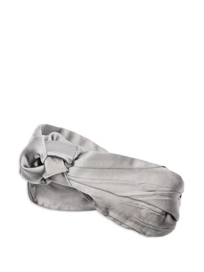 Maison Michel Elza Knotted Headband In Gray