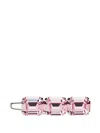 Maison Michel Emerald-cut Crystal Hair Slide In Pink