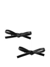 Maison Michel Emma Bow-embellishment Leather Hair Clip (set Of Two) In Black