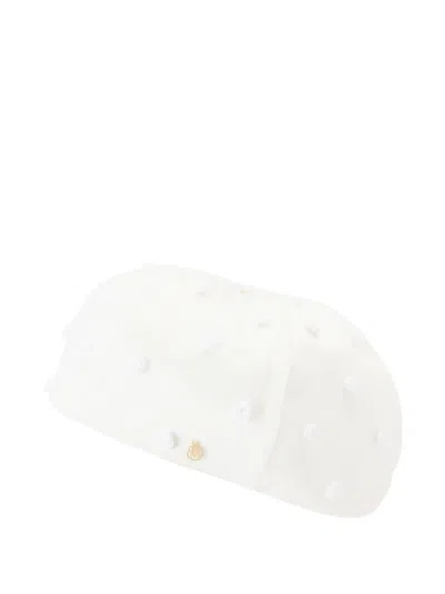 Maison Michel Emy Beret In White
