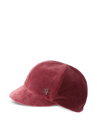 Maison Michel Emy Corduroy Cap In Transparent