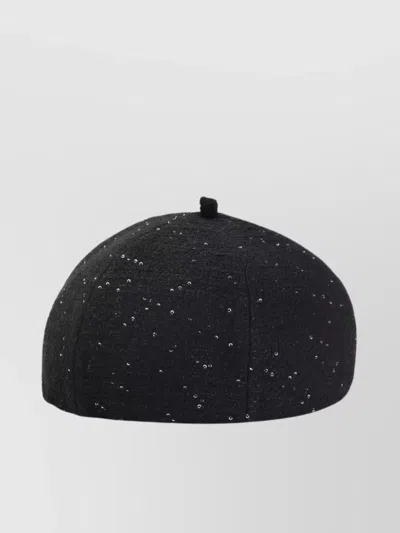 Maison Michel Emy Hat Beret Design Sequin Embellishments