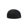 Maison Michel Rounded Black Hat With Textured Finish In Black