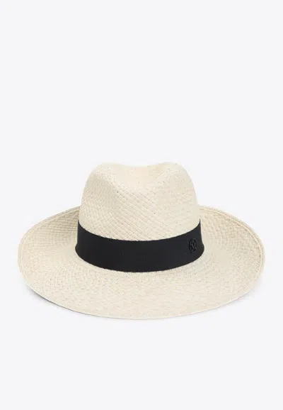 MAISON MICHEL ERIC RIBBON ON BRISA HAT