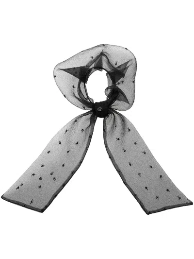 Maison Michel Estee Tulle Scrunchie In Black