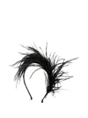 Maison Michel Feather-embellished Headband In Black