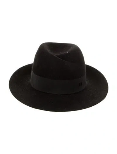 Pre-owned Maison Michel Fedora Hat In Black