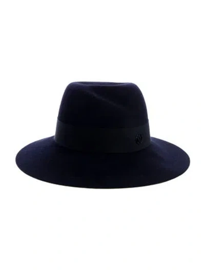 Pre-owned Maison Michel Fedora Hat In Blue