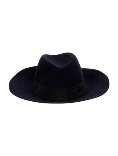 Pre-owned Maison Michel Fedora Hat In Blue