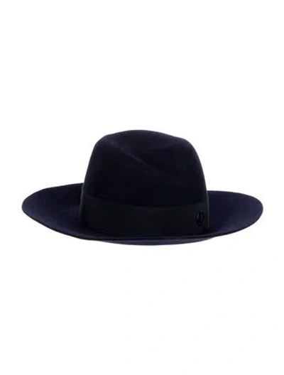 Pre-owned Maison Michel Fedora Hat In Blue