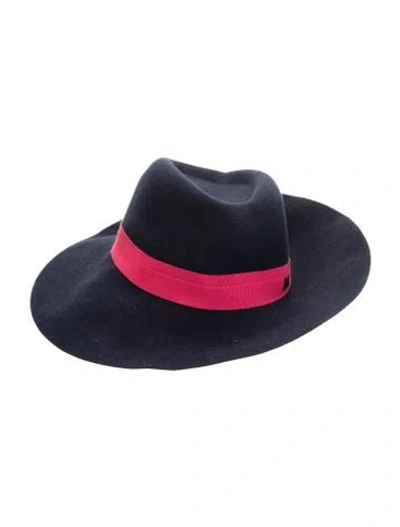 Pre-owned Maison Michel Fedora Hat In Blue