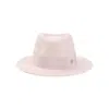 Maison Michel Fedora Hat In Pink Wool Felt In Pink
