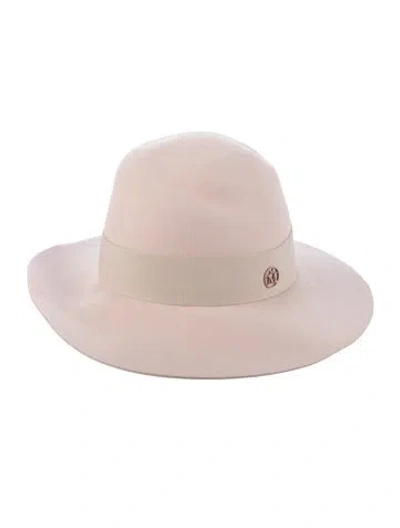 Pre-owned Maison Michel Fedora Hat In Pink