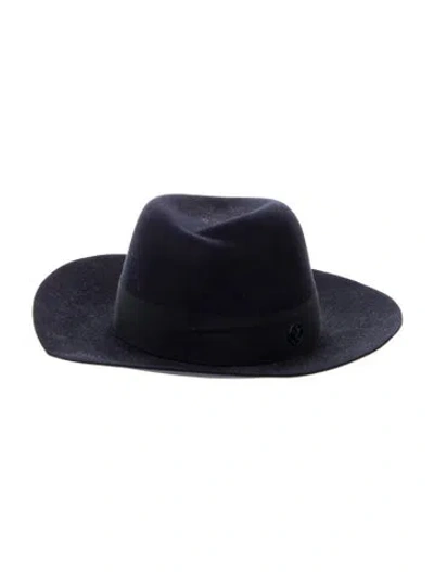 Pre-owned Maison Michel Felt Fedora In Blue