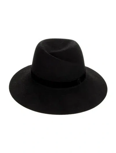 Pre-owned Maison Michel Felt Fedora Hat In Black
