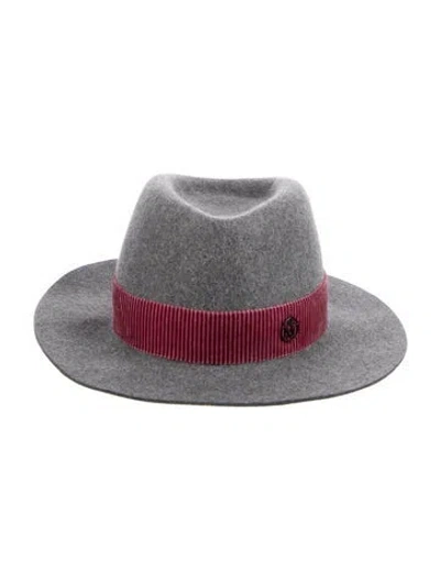 Pre-owned Maison Michel Felt Fedora Hat In Gray