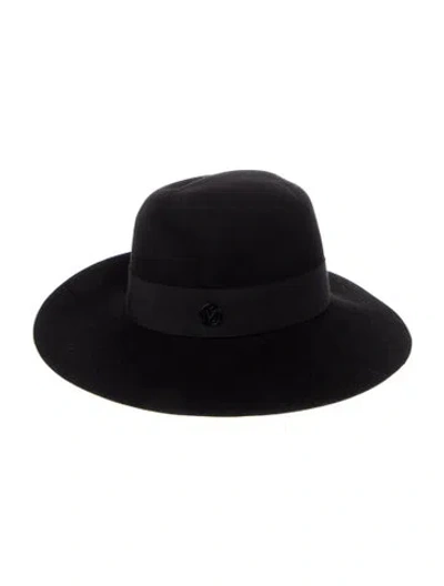 Pre-owned Maison Michel Felt Fedora Hat W/tags In Black