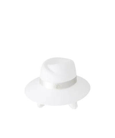 Maison Michel Felt Fedora In White