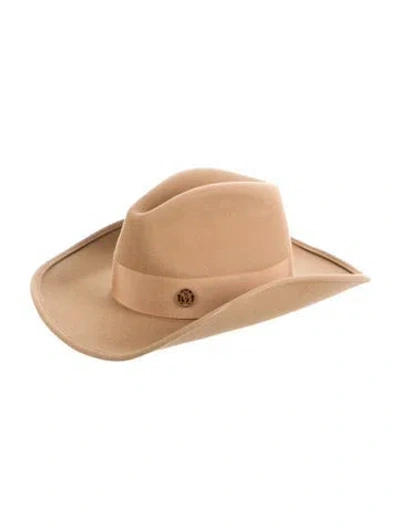 Pre-owned Maison Michel Felt Fur Hat In Brown