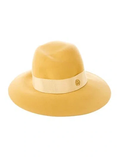 Pre-owned Maison Michel Felt Hat W/tags In Yellow