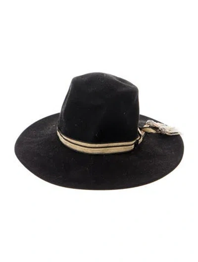 Pre-owned Maison Michel Fur Felt Cowboy Hat In Black